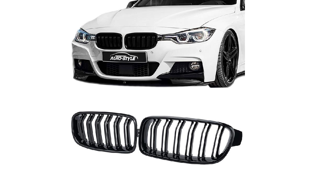 Grilles+Noir+Luisant+sur+mesure+pour+BMW+S%C3%A9rie+3+F30%2FF31+2012-2016+%27M-Style%27
